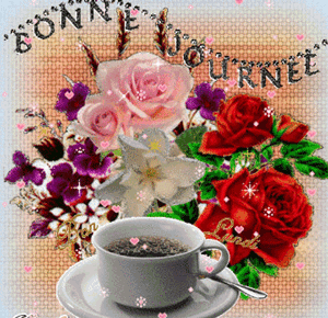 Gif animé bonne journée café